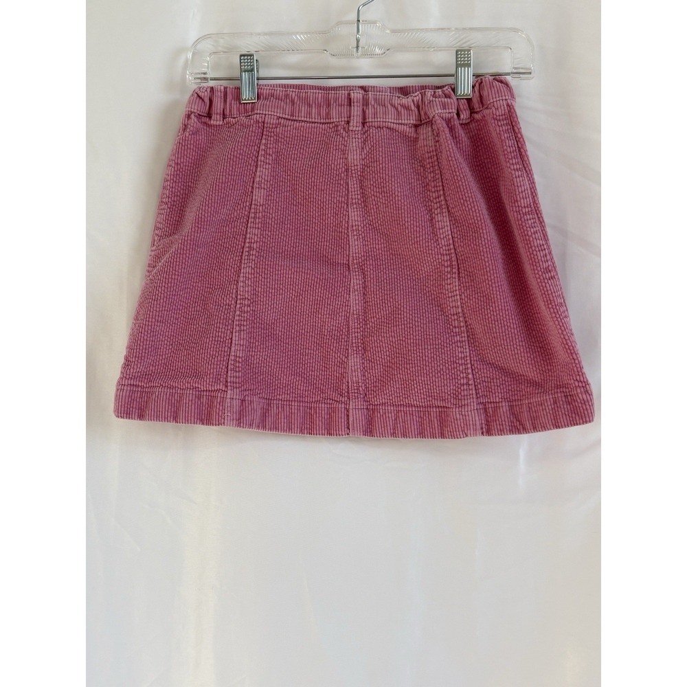 Crewcuts Girls Pink Corduroy Mini  Size 14 Heart Pockets Zip Belt Loops Y2K - Picture 4 of 7